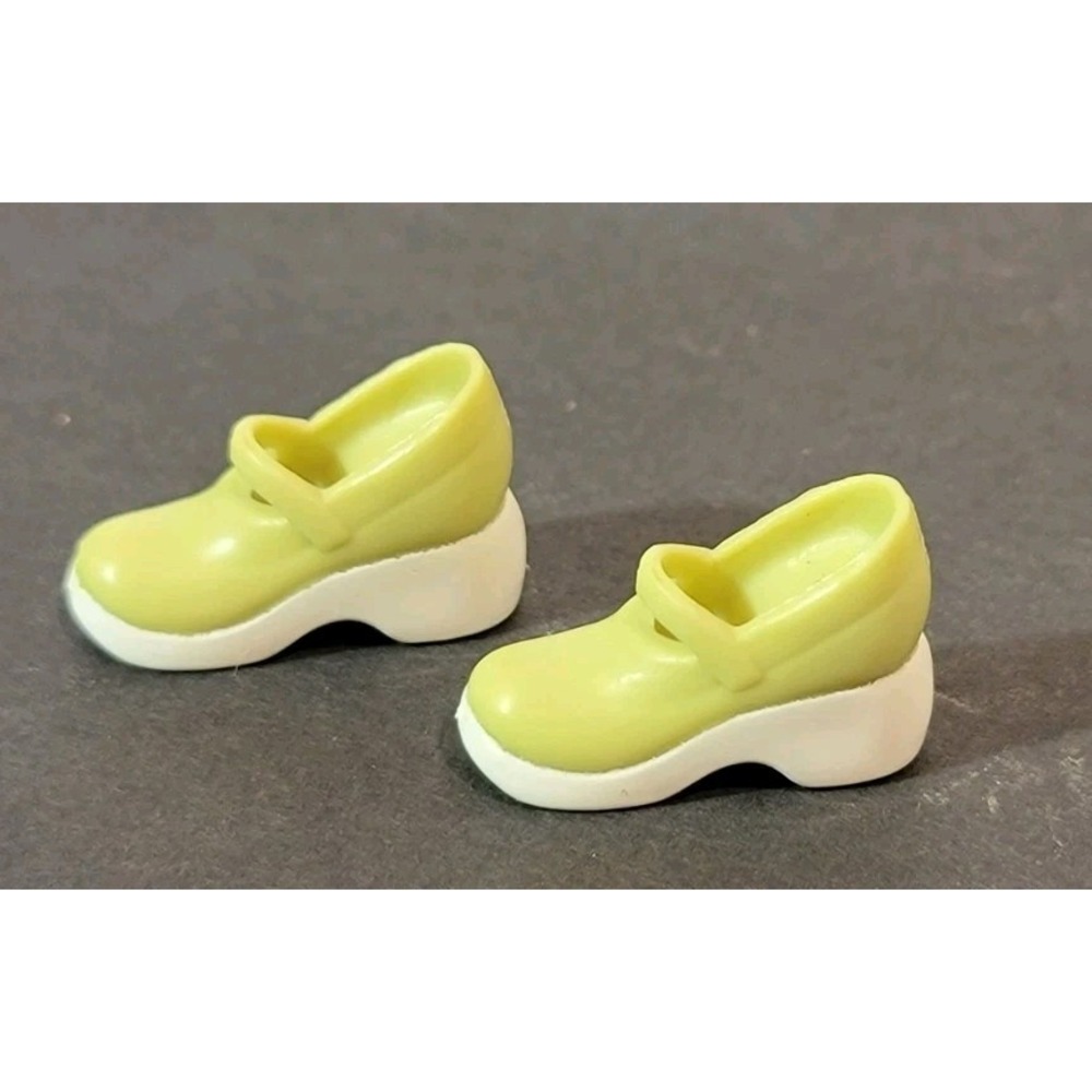 Barbie Doll Mary Jane Fashion Fever 2-Tone Green White Wedge  Shoes #G8994- 2005